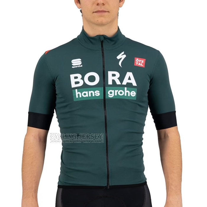 2021 Cycling Jersey Bora-Hansgrone Green Short Sleeve and Bib Short